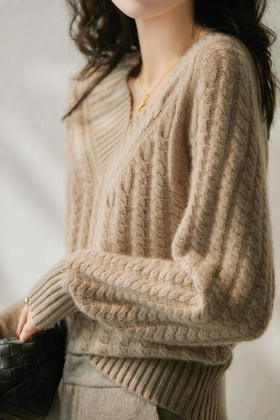 Drune | Pullover aus Strick mit V-Ausschnitt für Damen