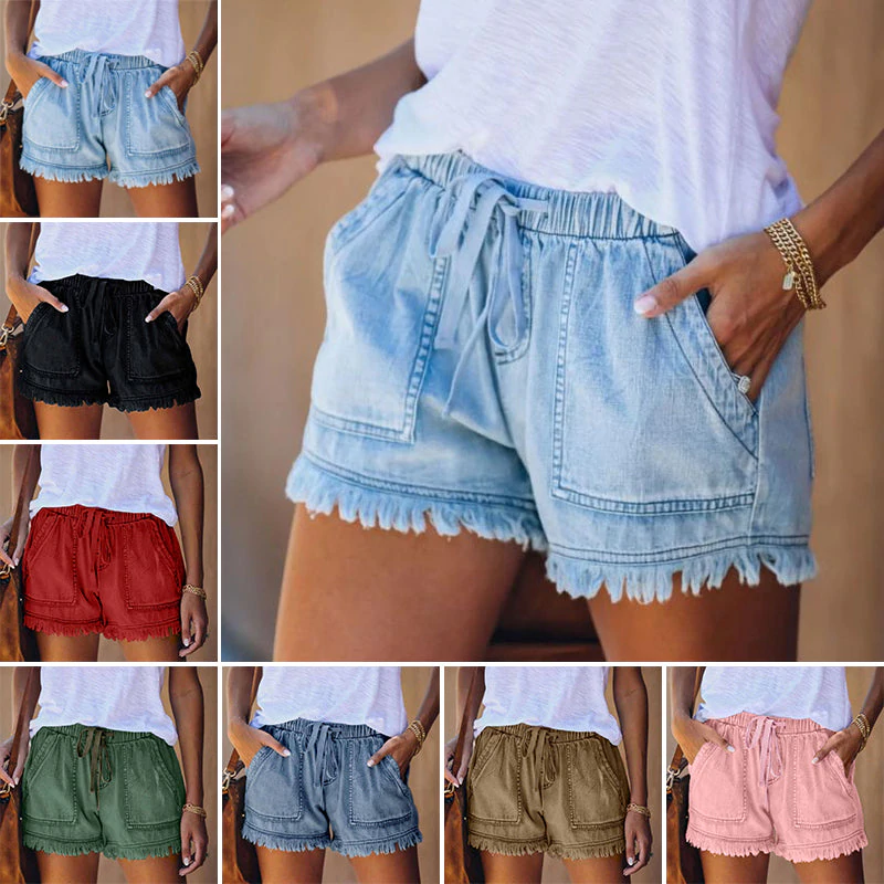 Drune | High-Waist Denim-Shorts