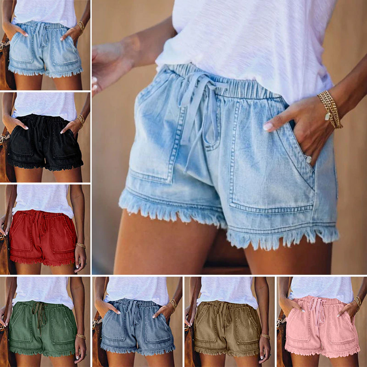 Drune | High-Waist Denim-Shorts
