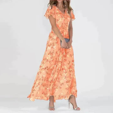 Drune | Langes Sommerkleid mit Blumenmuster