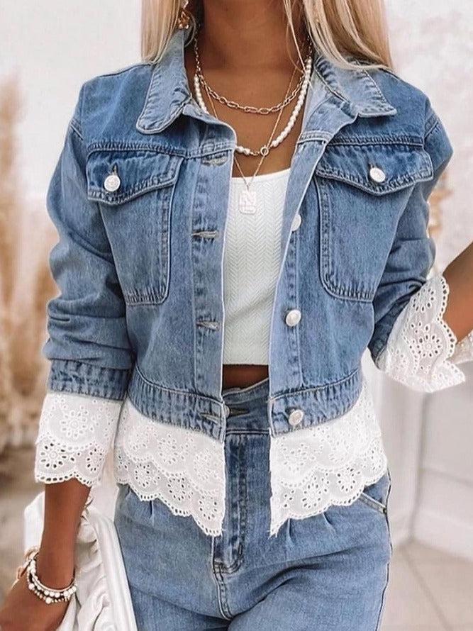 Drune | Blau Patchwork Denim Outerwear