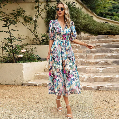 Drune - Vintage-Kleid mit Laternenärmeln