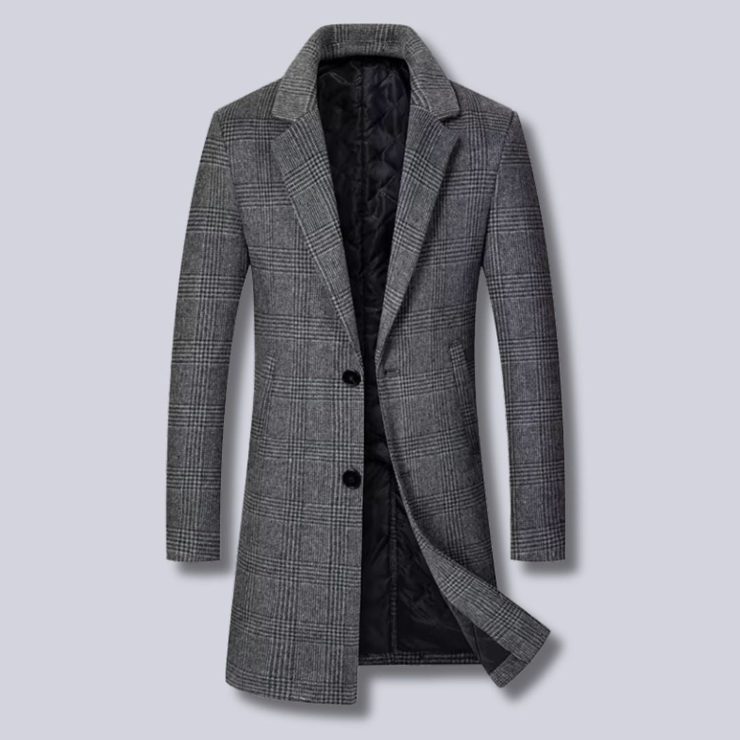 Drune | Karierter Woll-Trenchcoat