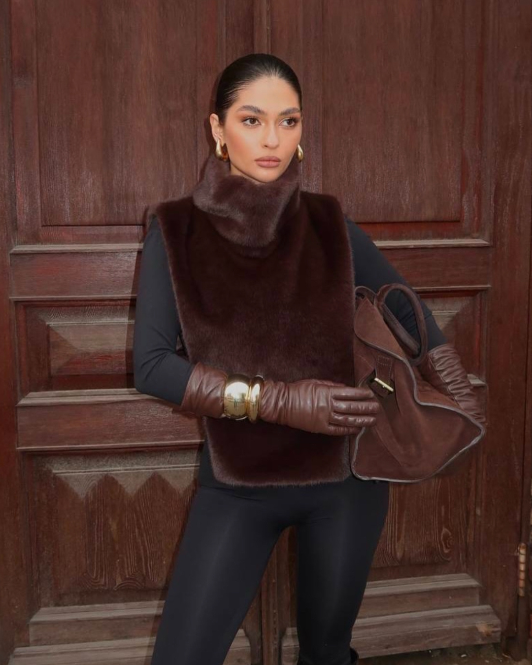 Drune | Pelz Rollkragenweste - Damen - Weich und Elegant mit Luxuriösem Aussehen