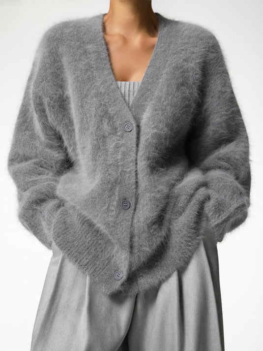 Drune | Strickcardigan mit Langen Ärmeln und V-Ausschnitt für Damen
