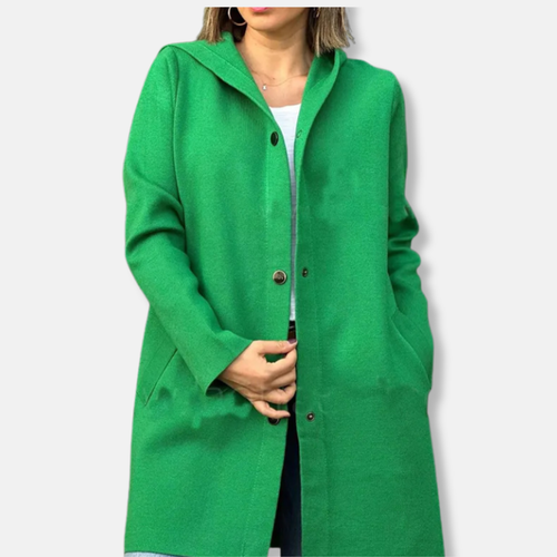 Drune | Wollmischung Relaxed Fit Kapuze Druckknopfschluss mittellange