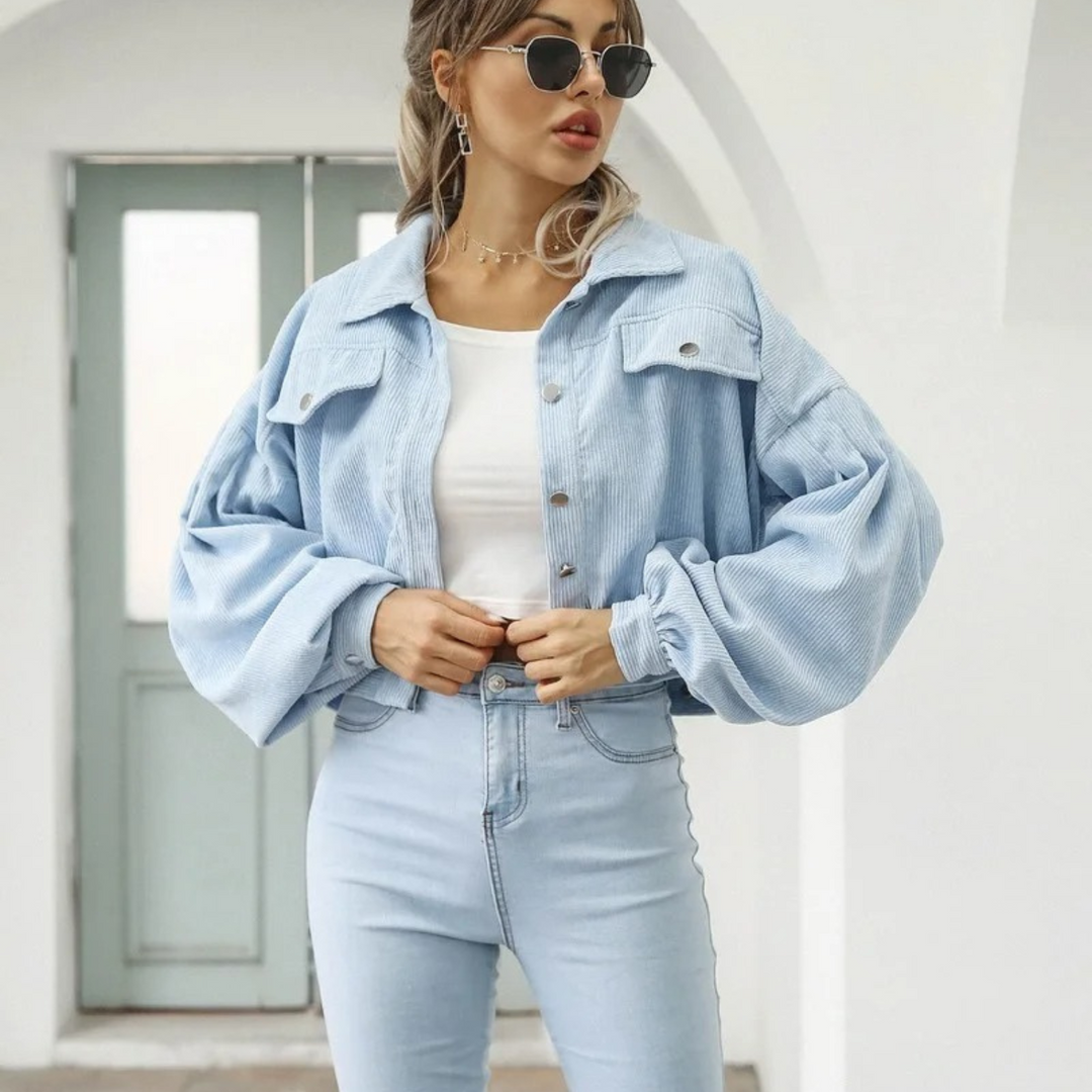 Drune | Himmelblau Einfache Winddichte Damen Sommerjacke