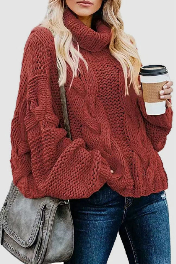 Drune | Eleganter Strick-Cashmere-Pullover mit Rollkragen in einfarbig Ideal für den Winter
