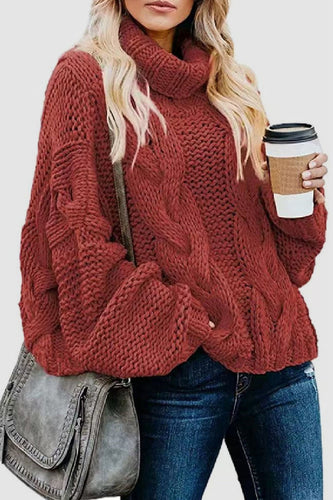 Drune | Eleganter Strick-Cashmere-Pullover mit Rollkragen in einfarbig Ideal für den Winter