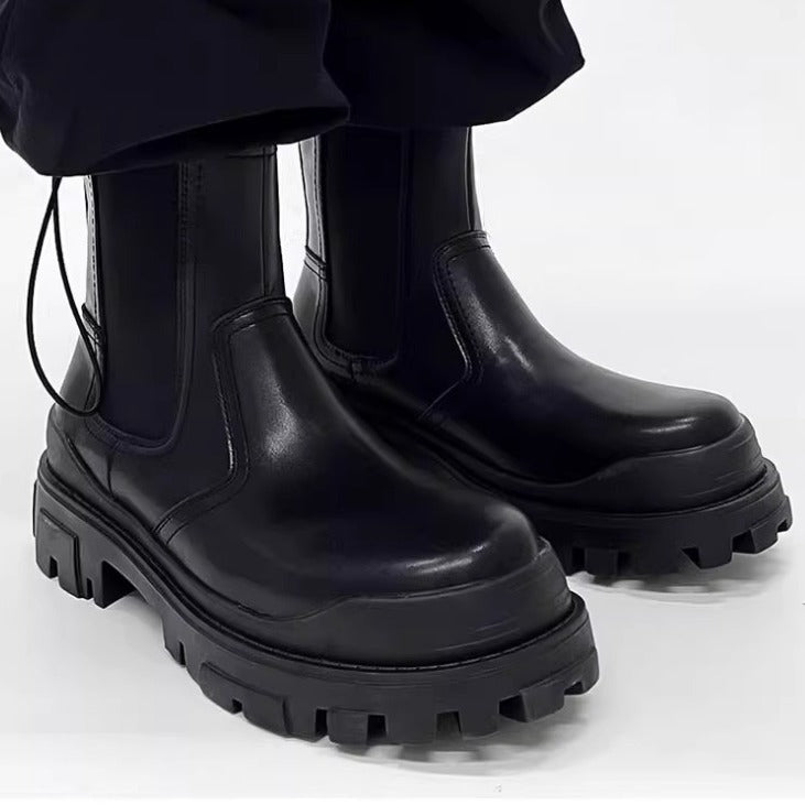 Elegante Herren-Chelsea-Boots mit Plateau-Sohle