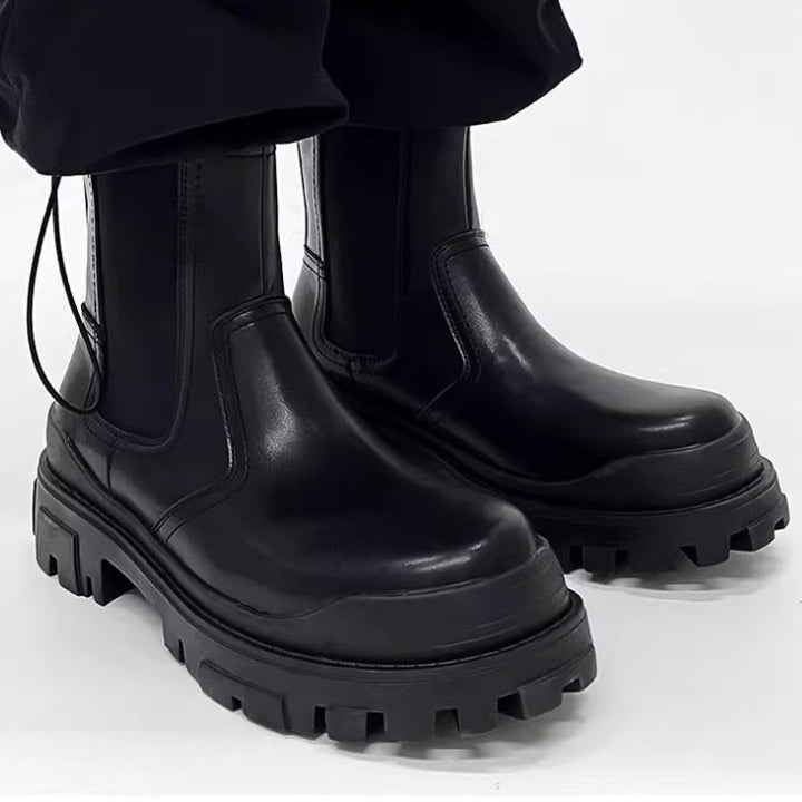 Elegante Herren-Chelsea-Boots mit Plateau-Sohle