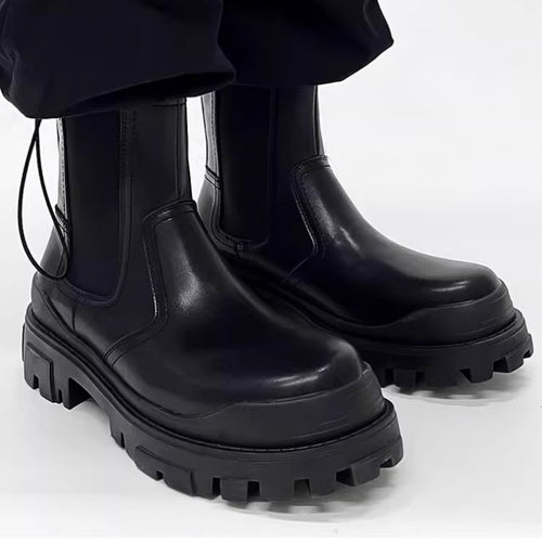 Elegante Herren-Chelsea-Boots mit Plateau-Sohle