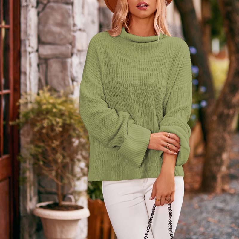 Drune | Schlichter Einfarbiger Strickpullover Für Damen