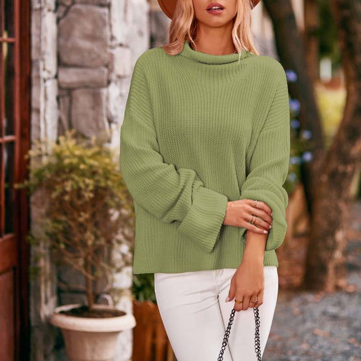 Drune | Schlichter Einfarbiger Strickpullover Für Damen