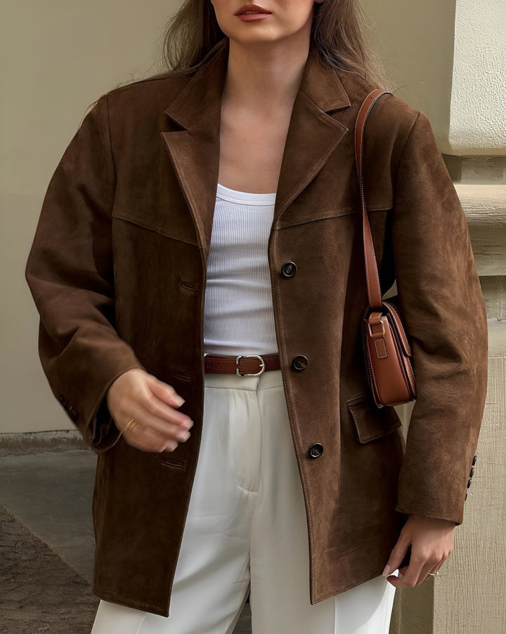 Drune | Klassische Wildleder Blazer für Frauen