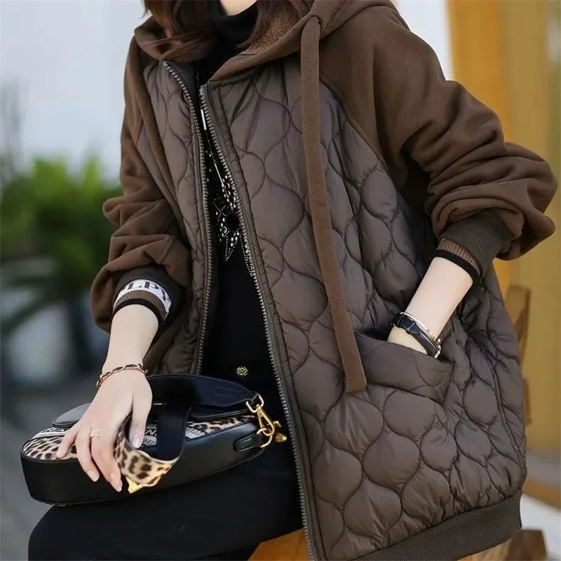 Drune | Oversized gep quiltete Jacke mit Kapuze