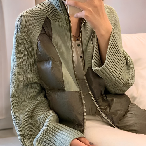 Drune | Bequeme Strickjacke mit Reißverschluss für Damen