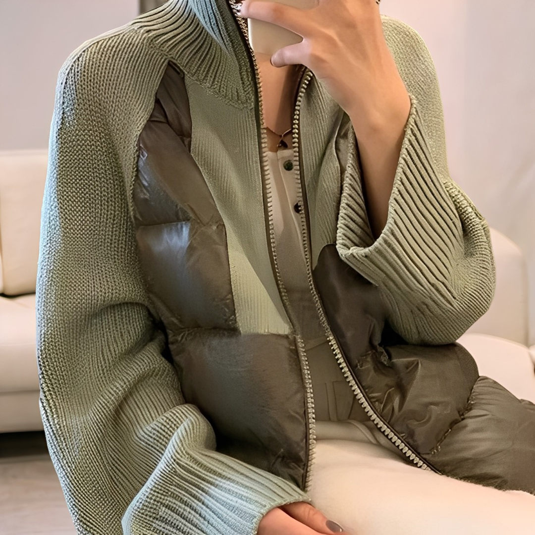 Drune | Bequeme Strickjacke mit Reißverschluss für Damen