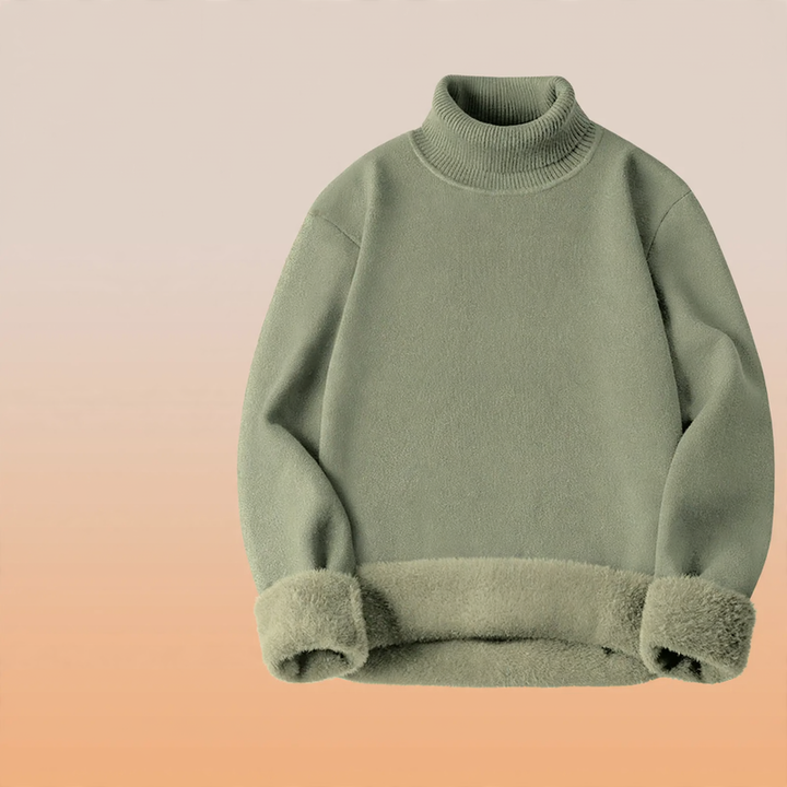 Herren-Rollkragenpullover, gefüttert