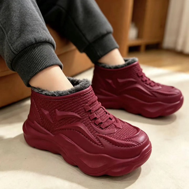 Gefütterte Herren-Winterstiefel mit Keilabsatz