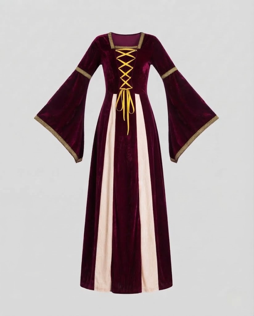 Frauen Mittelalter Zauberer Kleid Drune