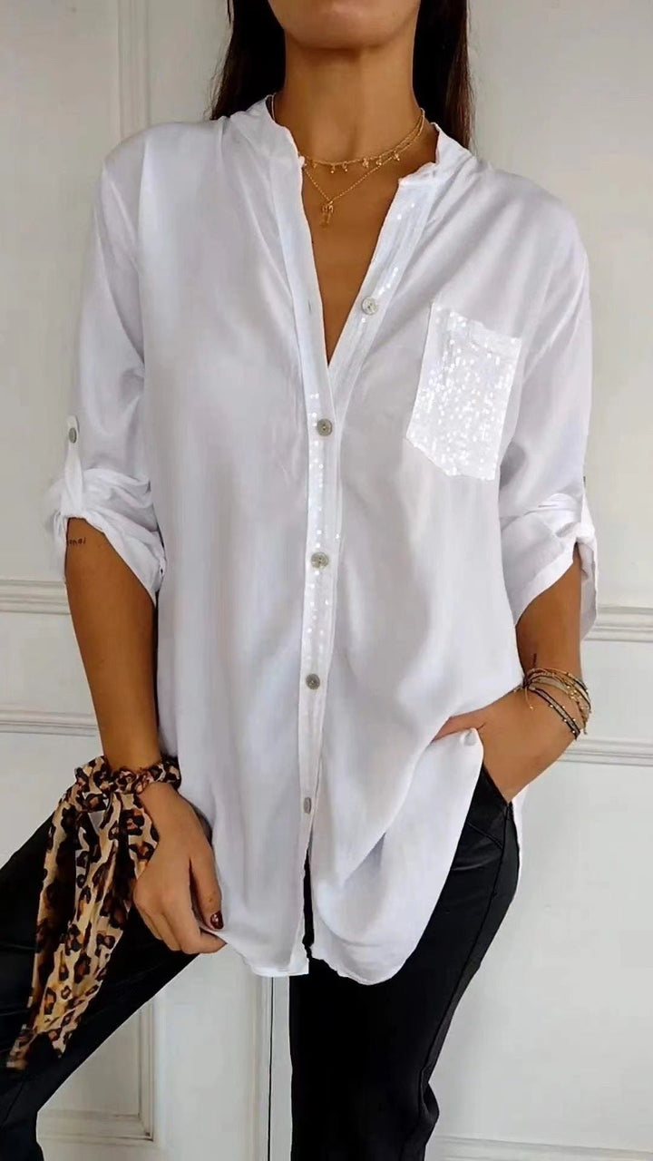 Drune | Glitzerbluse Mit Paillettentasche