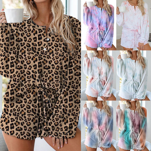 Drune | Batik bedrucktes Langarm-Shorts-Set