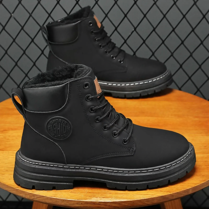 Modische Herren-Stiefeletten, Plateausohle, gefüttert