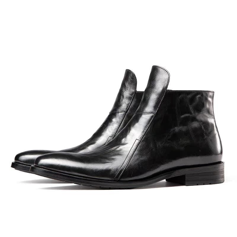 Gefütterte Herren-Chelsea-Stiefel aus Leder