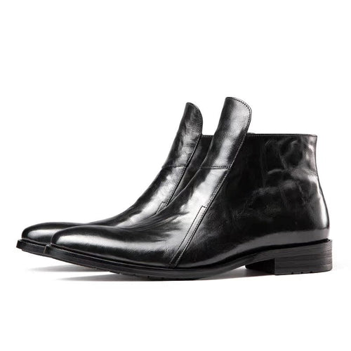 Gefütterte Herren-Chelsea-Stiefel aus Leder
