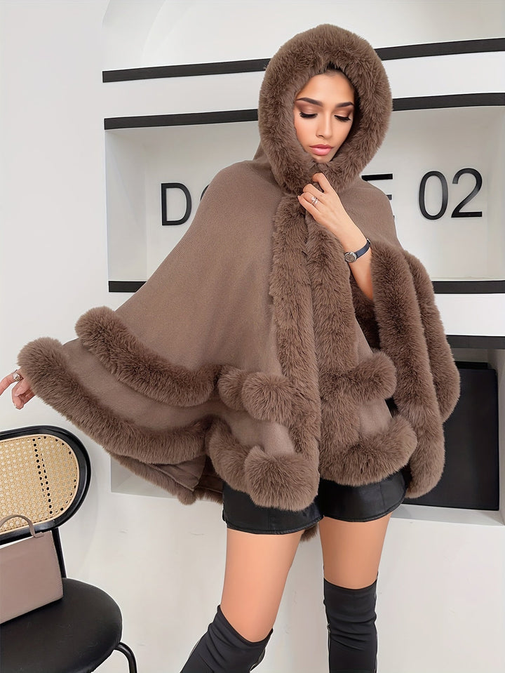 Drune | Oversize-Fellcape-Mantel für Damen