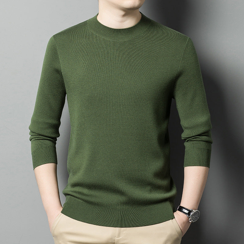 Herren-Wollpullover, Rundhalsausschnitt, maschinenwaschbar