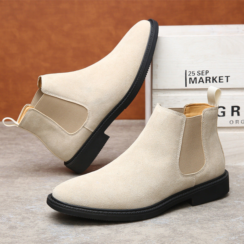 Herren-Chelsea-Stiefel aus Echtleder, gefüttert