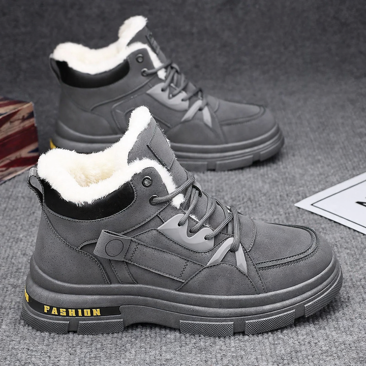 Herren-Winterstiefel, gefüttert, rutschfest, strapazierfähig