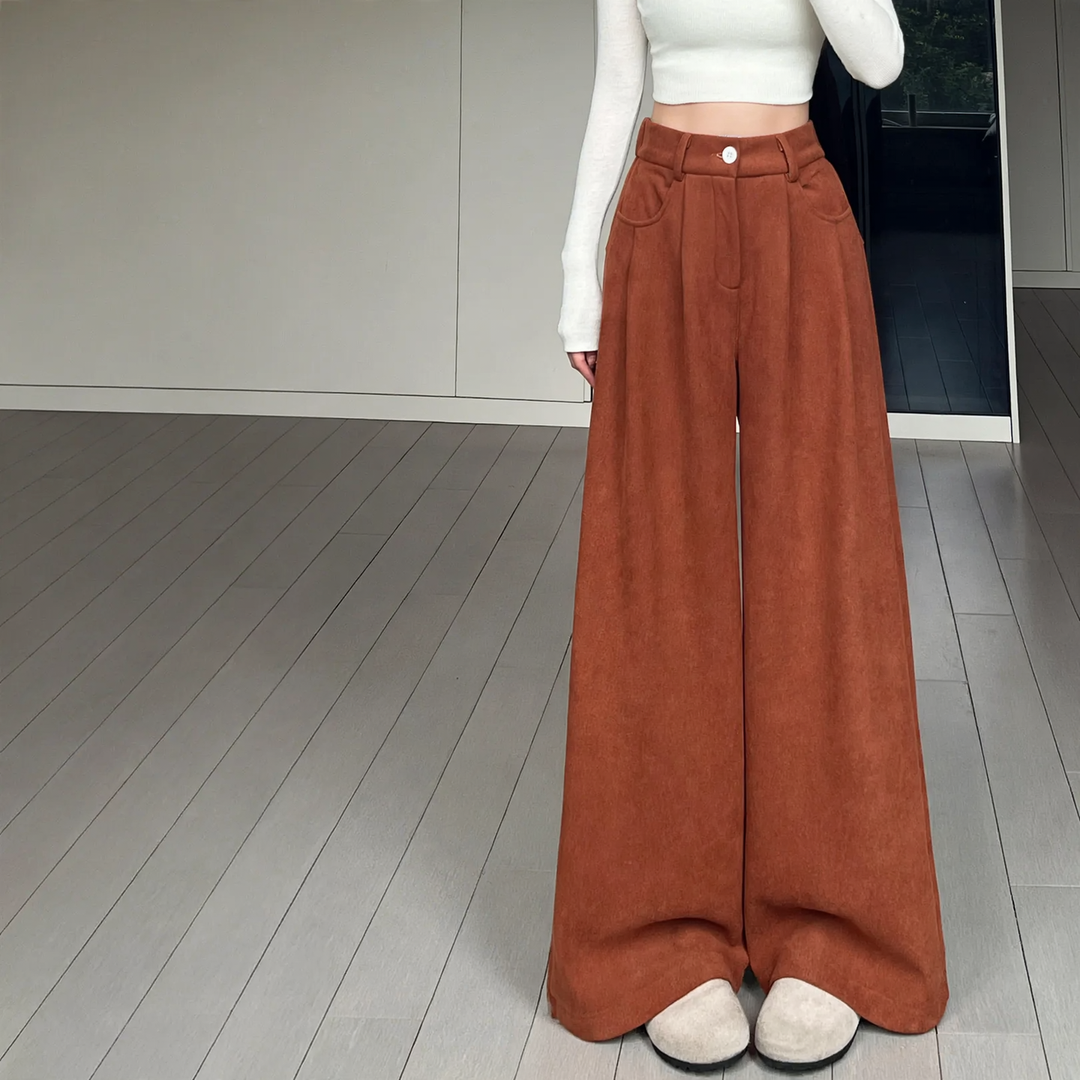 Kord-Hosen mit hohem Bund für Damen