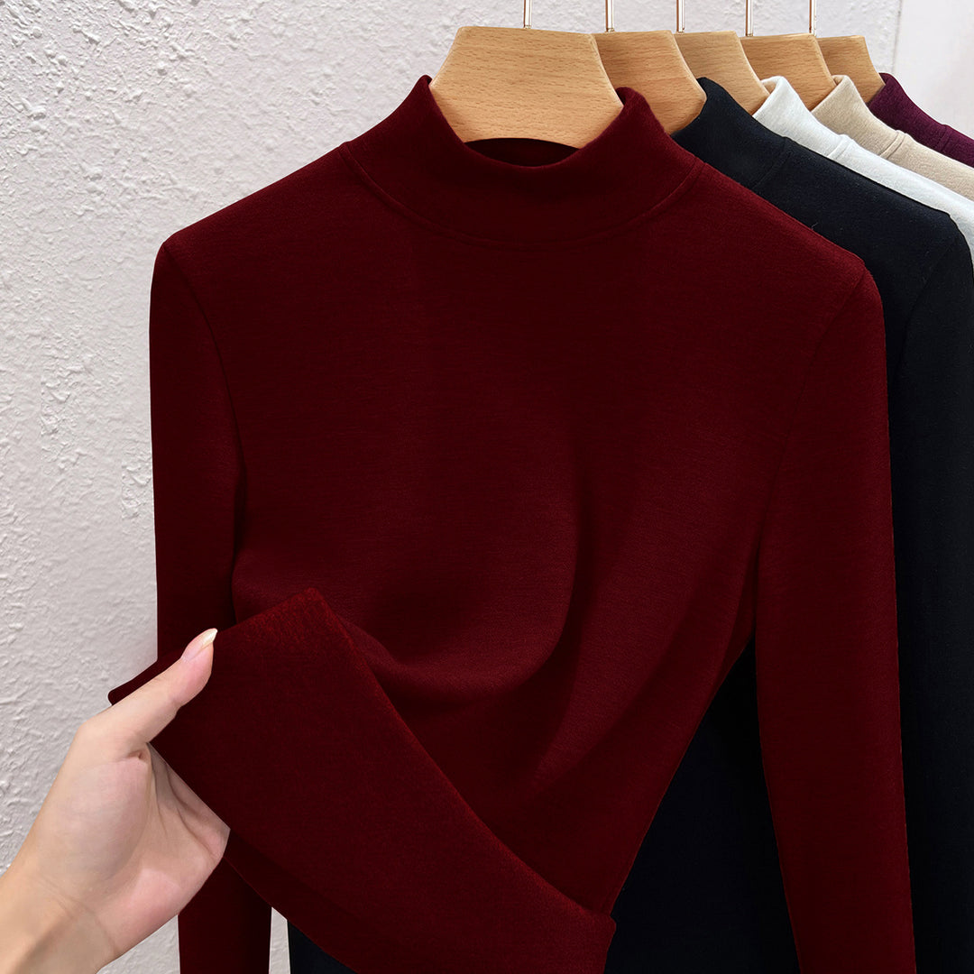 Damen-Thermo-Unterziehshirt, hochgeschlossen, gefüttert