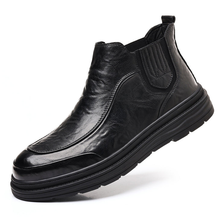 Lässiger Herren-Chelsea-Stiefel, mittelhoher Schaft