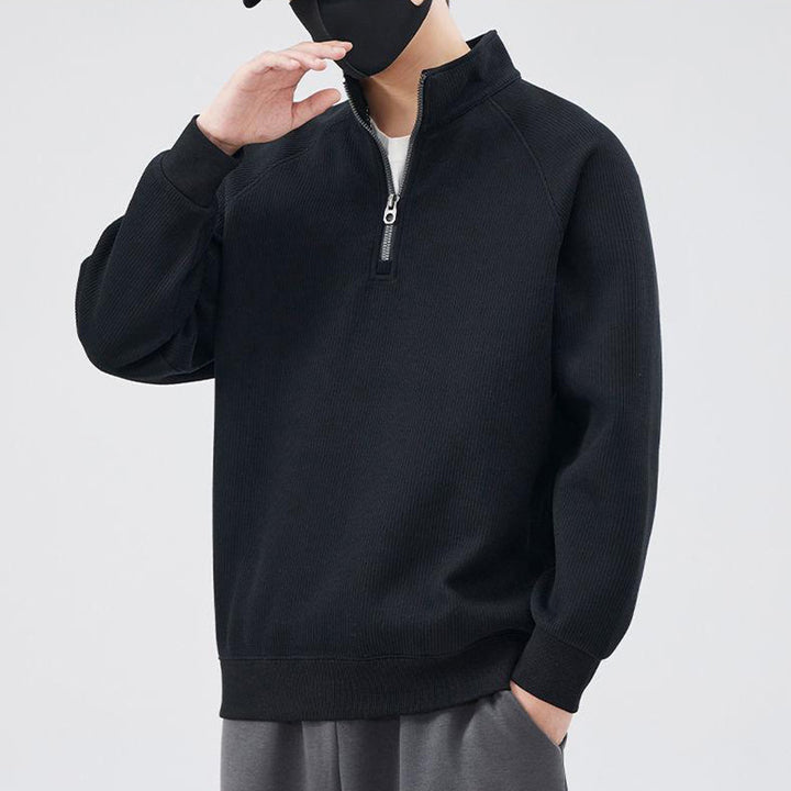 Herren-Sweatshirt mit Stehkragen und Futter