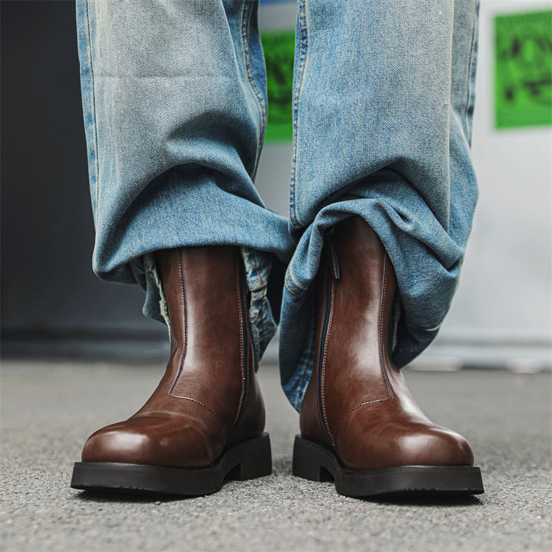 Herren-Chelsea-Boots, eckige Zehenpartie, Modell 66630-J