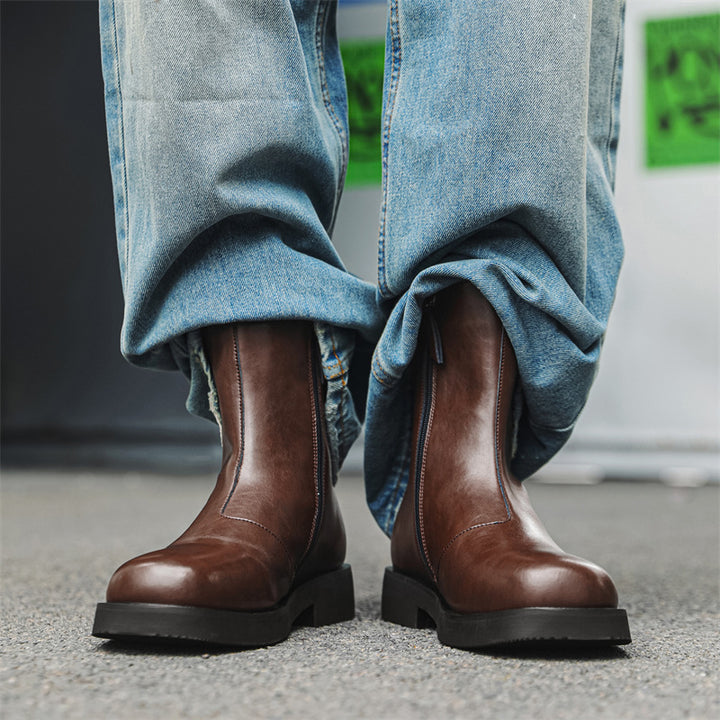 Herren-Chelsea-Boots, eckige Zehenpartie, Modell 66630-J