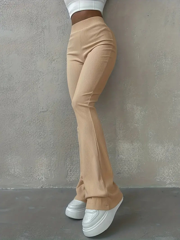 Drune | Taille Ribcord Schlaghose - Trendy Damen Alltagshose