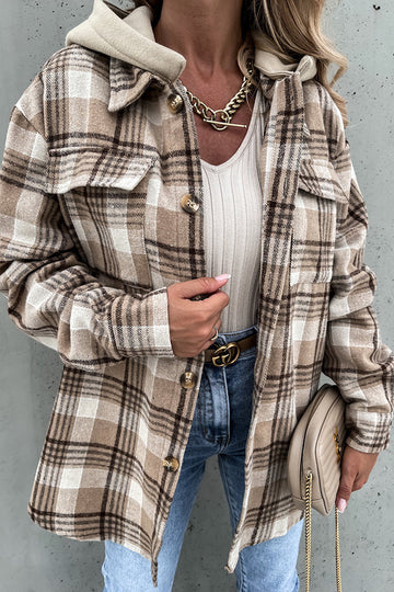 Drune | Street Style Chic karierte Jacke mit Kapuze