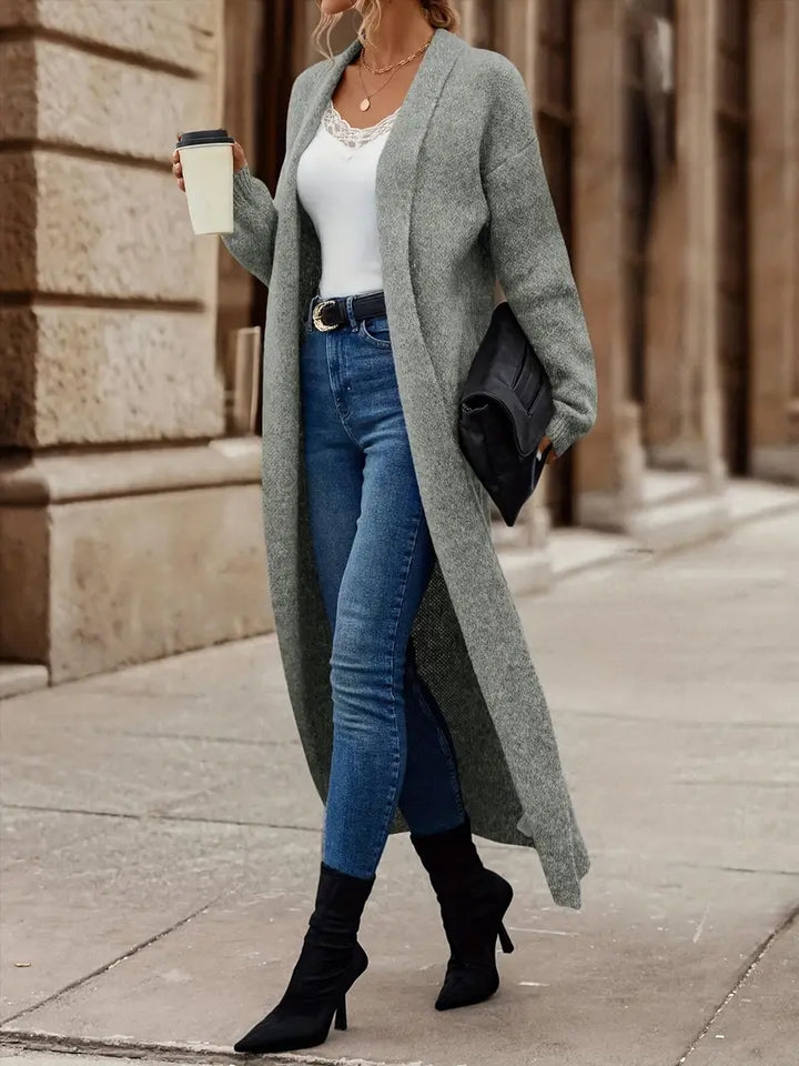 Drune | Schlichte Strickjacke mit Offenem Vorderteil