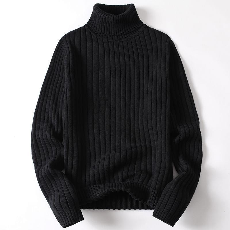 Herren-Rollkragenpullover, schmal geschnitten, gefüttert