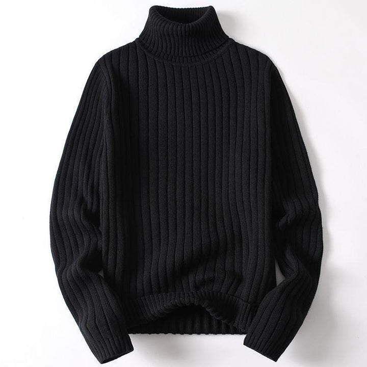 Herren-Rollkragenpullover, schmal geschnitten, gefüttert