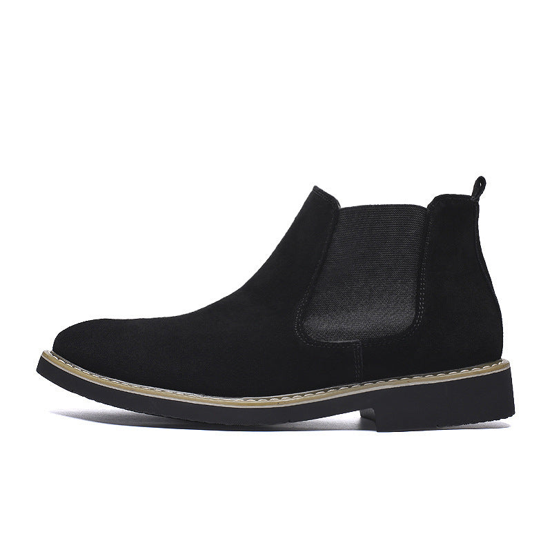 Herren-Chelsea-Stiefel aus Echtleder, gefüttert