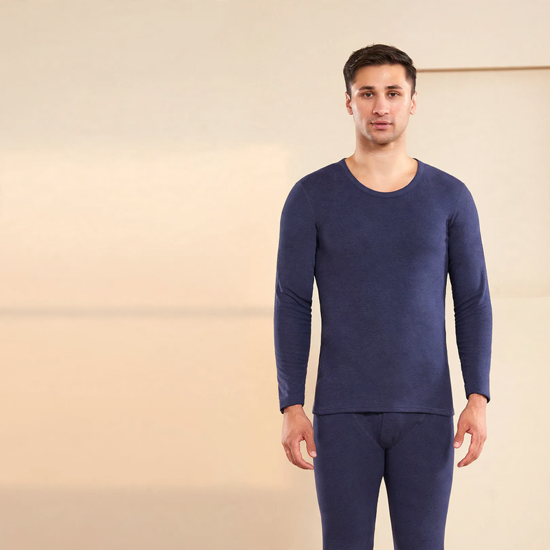 Unisex Thermounterwäsche-Set, gefüttert, Rundhals