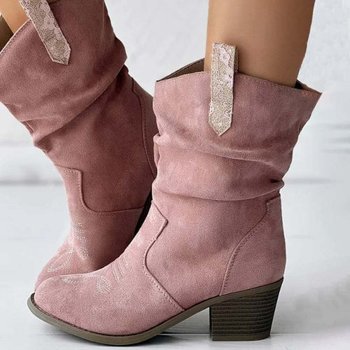 Drune | Vintage-Stiefel Mit Klobigem Absatz
