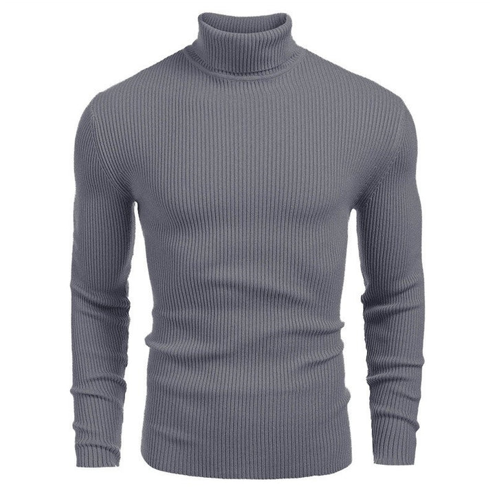 Herren-Rollkragenpullover, Langarm, Strick