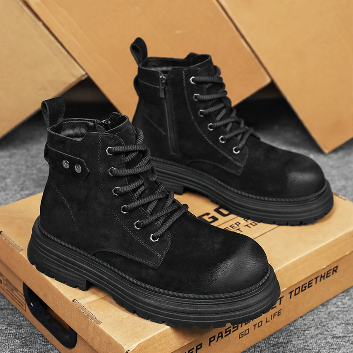 Robuste Herren-Lederstiefel im Vintage-Stil